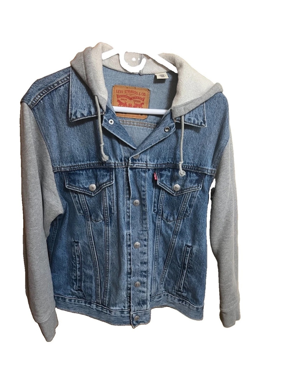 Levi’s Men’s M Vintage Fit Hybrid Hoodie Denim Trucker Jacket A0632-0000